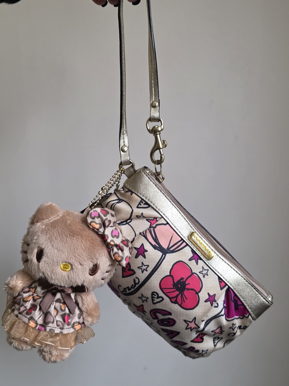 Coach Poppy Kyra Floral Print Wristlet